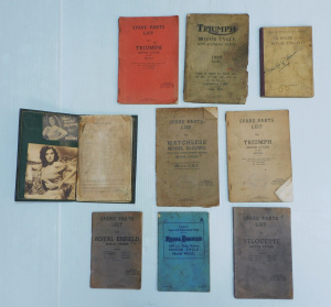 Lot 343 - Group Vintage Motorcycle Books & Manuals inc The Book of the Royal