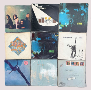 Lot 345 - Group lot - Vintage 'Free' Vinyl LP Records - mainly Australian pressi