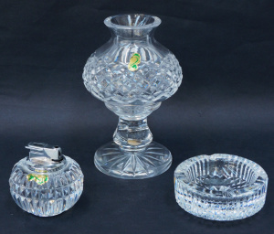 Lot 350 - 3 pces Waterford Crystal inc 2pce Alana Fairy Hurricane Candle Votive