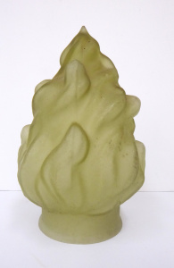 Lot 351 - Vintage c1930s Glass Flame shaped Light Shade - 20cm H