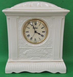Lot 354 - Belleek Mantel Millennium 2000 Clock - Porcelain Annual Piece, Marked