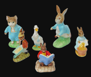 Lot 356 - Group lot of Beswick & Royal Doulton Figurines inc Beatrix Potter