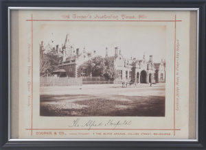Lot 378 - William H Cooper mounted c1890 Albumen Photograph - The Alfred Hospita