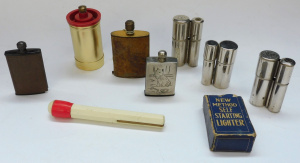 Lot 166 - Group Lot Vintage Cigarette Lighters - incl 1 x Boxed , 3 x Loose Self