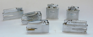 Lot 176 - 6 x Vintage Chrome Fuel Cigarette incl 4 x Ronson & 2 x Penguin