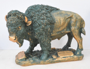 Lot 187 - Modern Resin Buffalo Advertising Buffalo Trace Kentucky Straight Bourb