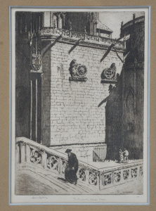 Lot 210 - Sir Lionel Arthur Lindsay (1874 - 1961) Framed Drypoint Etching - The
