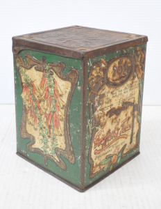 Lot 223 - Vintage Griffiths Bros Australian Tea Tin - Raised Art Nouveau Austral