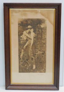 Lot 239 - Framed Classical Print - An Idyll 55cm x 28cm