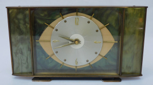 Lot 277 - Retro Metamec English made Mantle Clock - thin stylish period shape, B