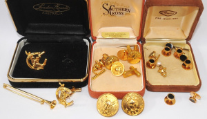 Lot 280 - Group - Cufflinks, Horse shoe with jumper, Fox buttons, cufflinks, hor