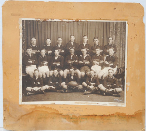 Lot 302 - Mounted Circa 1928 bw photograph - Swan Hill High School Football Team
