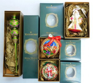 Lot 317 - 4 x Boxed Waterford Holiday Heirlooms Christmas ornaments incl Imperia