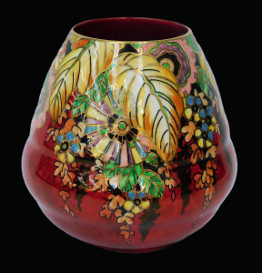 Lot 322 - Vintage c1930s Royal Winton English Art Deco Lustre Vase - Colourful F