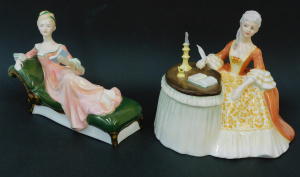 Lot 325 - 2 x Royal Doulton Lady Figurines incl Meditation HN2330 - Peggy Davies