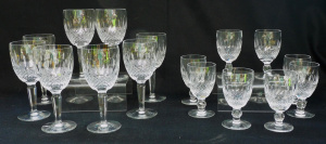Lot 336 - 16pce Waterford Crystal Stemware Glasses - Colleen Pattern - Diamond C