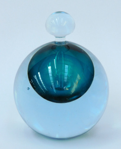 Lot 359 - Michael Hook Australian Art Glass signed glass perfume bottle - Clear
