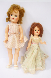 Lot 4 - 2 x Pedigree Princess Elizabeth Hard Plastic Dolls, approx 37cm & 47