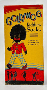 Lot 10 - 1950s colourful Gollywog Kiddies Socks cardboard Box - made for wear on
