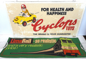 Lot 31 - 2 x Vintage Model Railway POS Advertising Signs - Foam Tri-ang Hornby 3