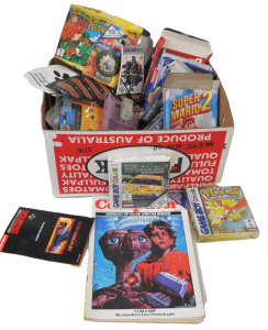 Lot 34 - Box of Vintage Video game Ephemera & Boxes incl Pokemon Gold Box w
