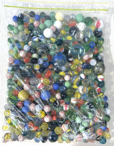 Lot 38 - Large qty Marbles, various sizes, colours