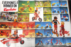 Lot 40 - Vintage Cyclops toys 2-sided foldout Catalogue 60x90cm
