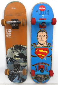 Lot 50 - 2 x Vintage Almost DC Comics Skateboard Set-ups - Rodney Mullen Superma