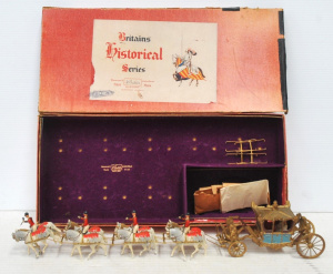 Lot 52 - 1950s Boxed Britains Historical series Queen Elizabeth 11 Coronation le