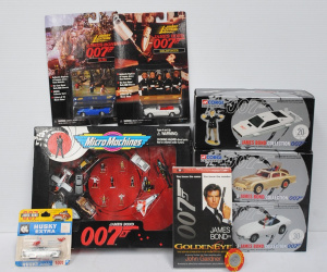 Lot 71 - Group mboxed James Bond 007 - Husky Extra Aston Martin, , 3 x Corgi Cla