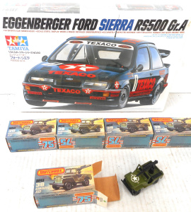 Lot 80 - Group lot Tamiya and Matchbox toys incl Boxed and shrink-wrapped model