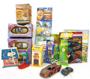 Lot 91 - Box lot of assorted mostly Vintage Toys & Books inc, Hot Wheels Cra