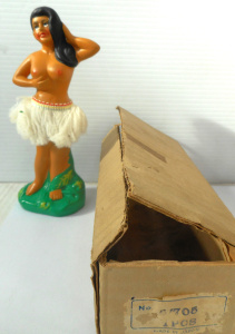 Lot 99 - Vintage 1950s Dancing Hawaiian Hula Girl Bobble Nodder - Made In Japan,