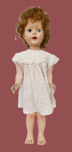 Lot 108 - 1950s English Pedigree Large Hard Plastic Walker Doll - sleep eyes, jo