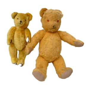 Lot 109 - 2 x Vintage Australian Teddy Bears inc, Large well loved Verna and a J