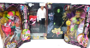 Lot 111 - 4 x Boxed Character Dolls inc, Barbie 50 Yr Anniversary Wizard of Oz W