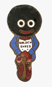 Lot 126 - 1930s Golden Shred Golly enamel badge - Graham Prods Die A