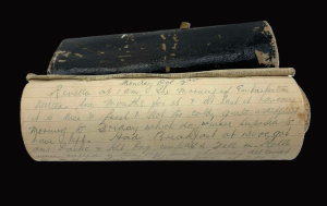 Lot 130 - 1916 WW1 HMAT Nestor 28 pg detailed diary incl Train to Pt Melb, over