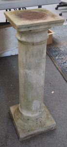 Lot 199 - Vintage heavy Concrete classical Garden Column - 77cm H