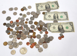 Lot 211 - Group lot of International Currency, Tokens & Medallions inc Ameri