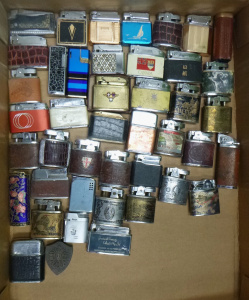 Lot 241 - Box lot of Vintage Decorative Cigarette Lighters inc, Cloisonne style,