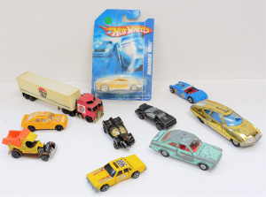 Lot 245 - Group lot of vintage Diecast model cars inc Mint Boxed Hot Wheels - No