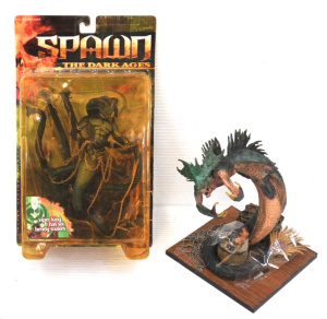 Lot 259 - 2 x Toy Monster Figurines incl Spawn The Dark Ages Viper King in origi