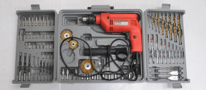 Lot 273 - Modern Cased Firebrand Electric Impact Drill w Accessories incl Assort