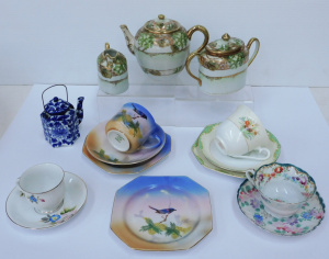 Lot 289 - Group lot of vintage Oriental China inc 3 pce Agoya Tea set, Noritake
