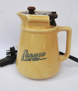 Lot 291 - Vintage Langco Ceramic Electric Jug w Unusual Mottled Ceramic Slide ba