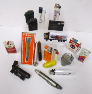 Lot 307 - Group lot of mostly Vintage Advertising Novelty Cigarette Lighters in