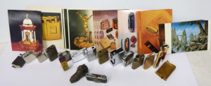 Lot 310 - Small box lot of Cigarette related items inc postcards & novelty