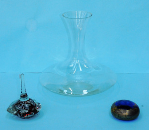 Lot 345 - 3 pces Glass inc Austrian Riedel Ultra Decanter 26cm H & 2 x Isle