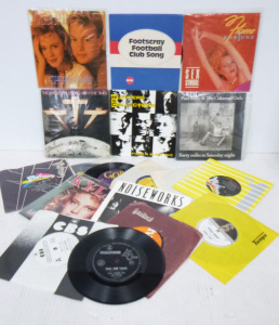 Lot 8 - Small box lot of Australian 45 singles rpm vinyl records inc, The Angles Lot 8 - Small box lot of Australian 45 singles rpm vinyl records inc, The Angles